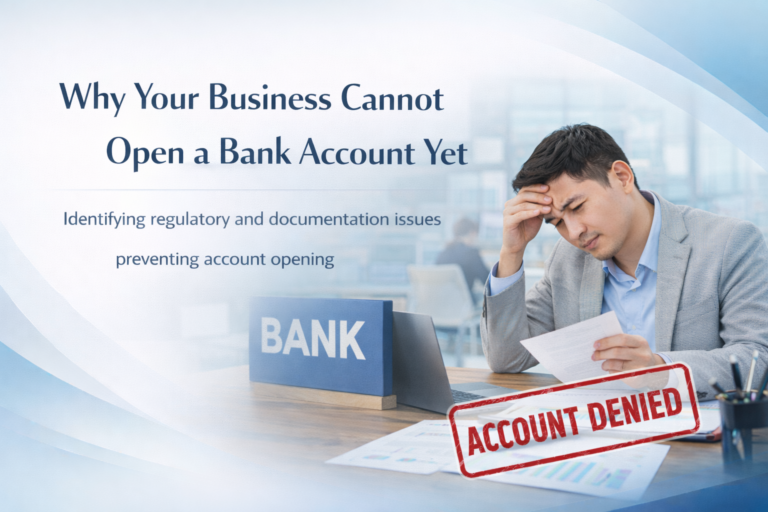 Why Your Business Cannot Open a Bank Account Yet