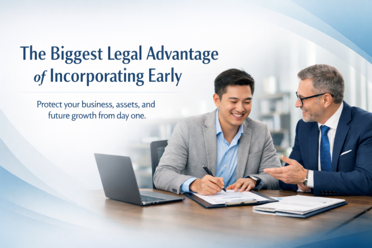The Biggest Legal Advantage of Incorporating Early