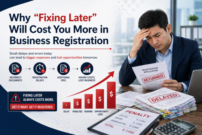 Why “Fixing Later” Will Cost You More in Business Registration