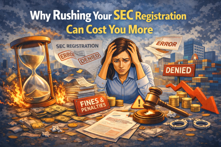 Why Rushing Your SEC Registration Can Cost You More