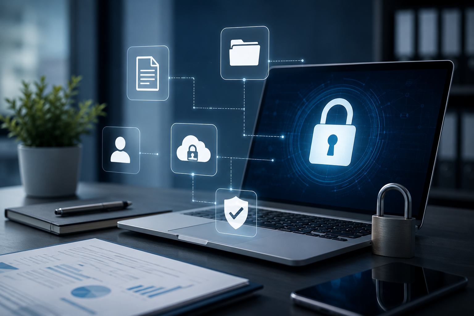 Cybersecurity in a modern office setting