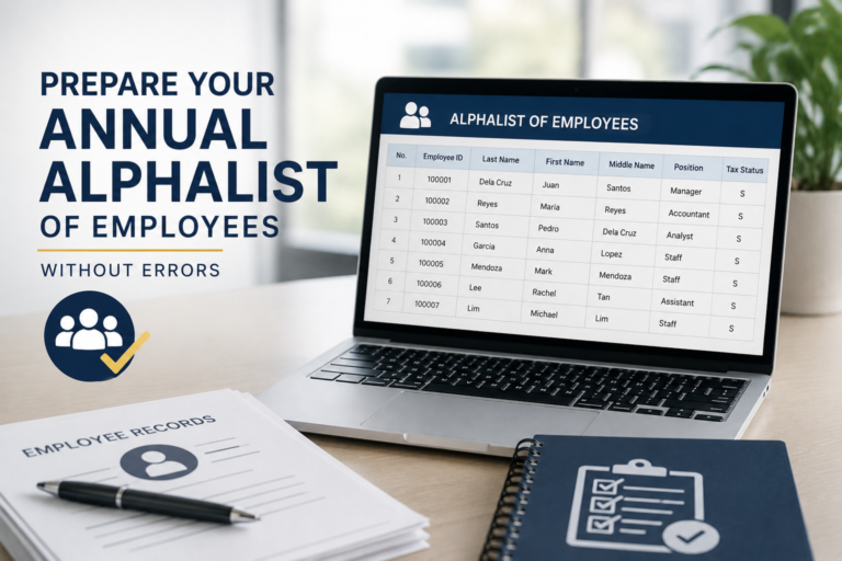 How to Prepare Your Annual Alphalist of Employees Without Errors