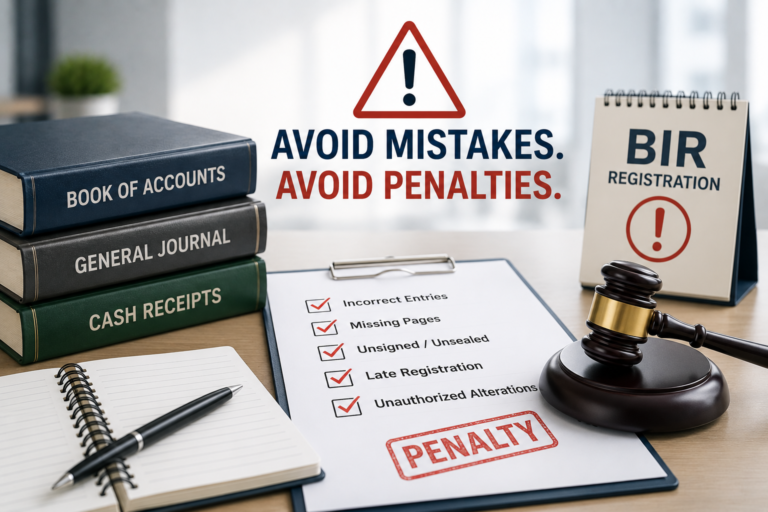 Common Mistakes in Registering Books of Accounts That Can Lead to BIR Penalties