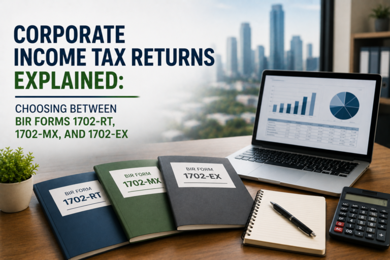 Corporate Income Tax Returns Explained: Choosing Between BIR Forms 1702-RT, 1702-MX, and 1702-EX