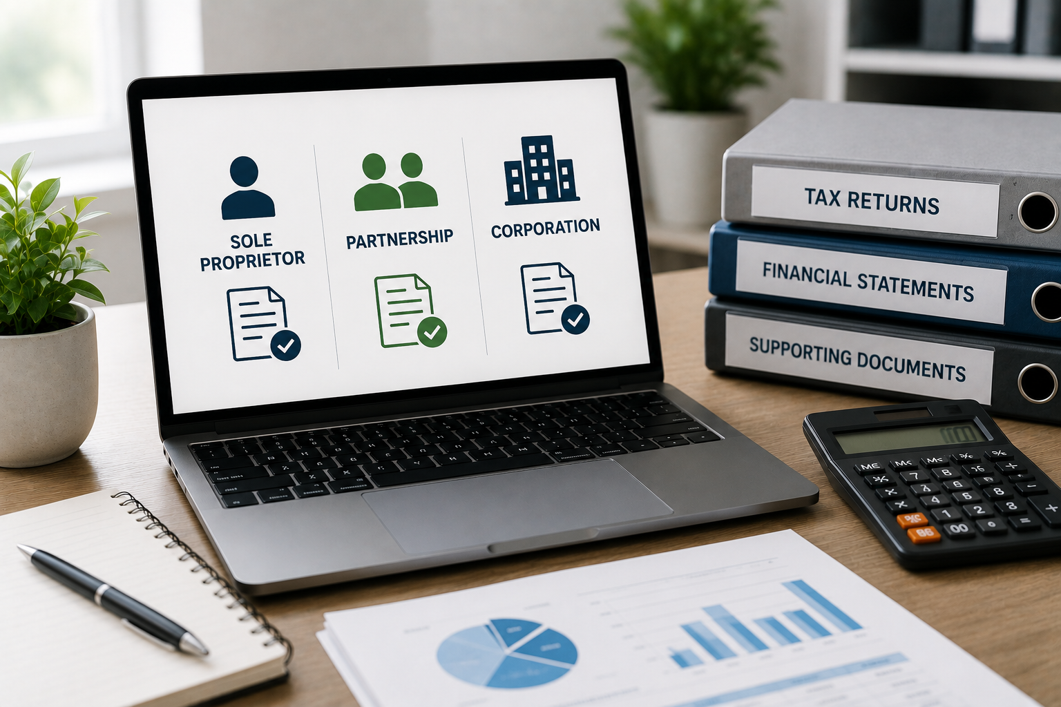 How Annual Tax Reporting Differs for Sole Proprietors, Partnerships, and Corporations